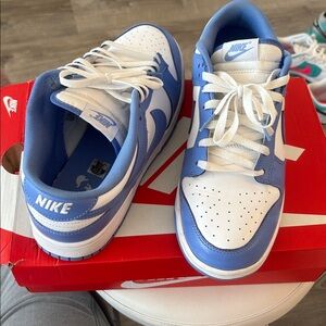 Nike Dunk Blue and White Athletic Shoes